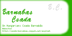 barnabas csada business card