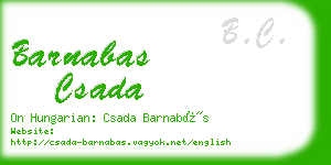 barnabas csada business card